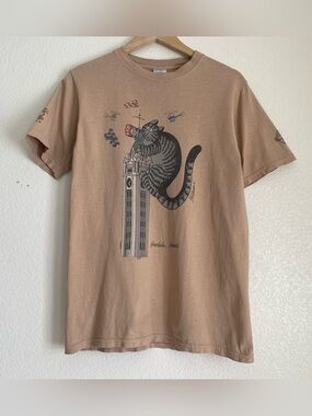 Y2k Crazy Shirts B. Kilban Cat Kong Kona dyed Honolulu Hawaii graphic t-shirt, S